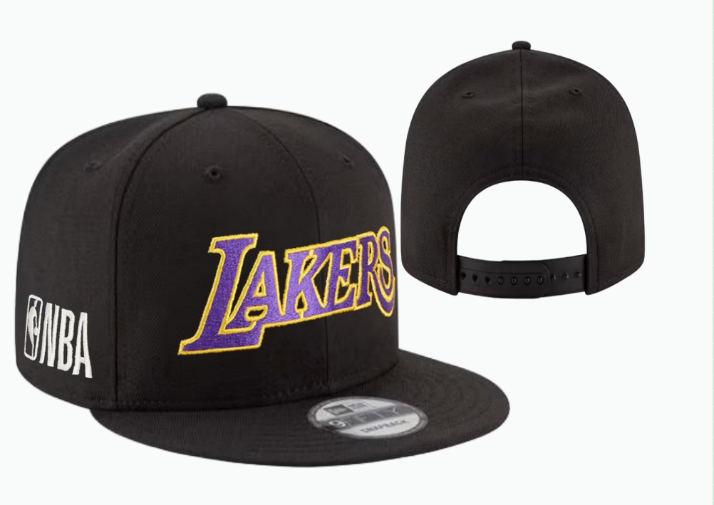 2025 Los Angeles Lakers black hat 005 YS->nfl hats->Sports Caps
